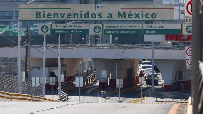 The border between the US and Mexico as seen in El Paso, Texas. Picture: AFP