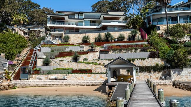 The Avalon home has a private beach.