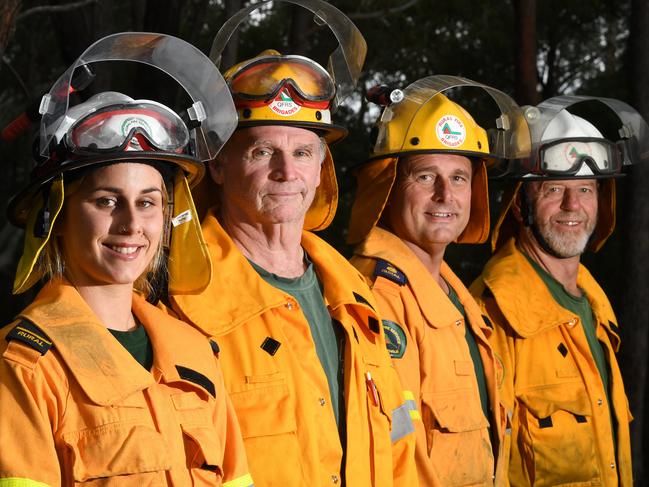 OUR GRATITUDE: Firefighters from Doonan Rural Fire Brigade honoured for Rural Fire Week. Anna Uhrig, Ian Poad, First Officer Mark Smith and Chris Anderson.