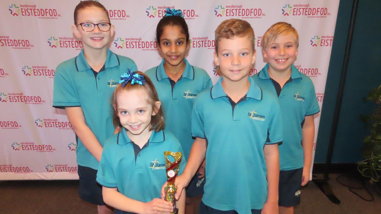 More young talented singers from the St James Lutheran College 3-6 Choir at the Maryborough Eisteddfod.