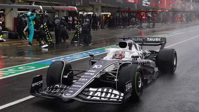 Pierre Gasly started the race in pitlane and was driving to catch up with the rest of the field when the frightening incident occurred.