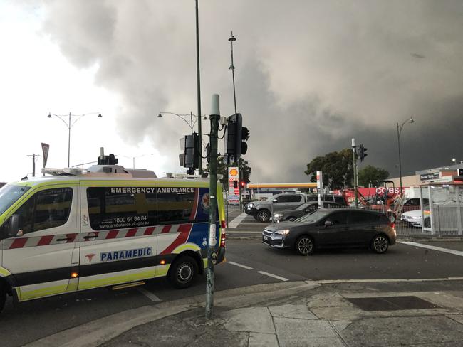 The wild storm rolls across Nunawading in Melbourne’s east. Picture: Nathaniel Bane