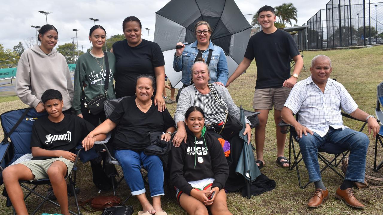 Members of the Singapu family from Cairns and Brisbane at the Queensland Country Rugby Championships in Rockhampton on June 29, 2024.