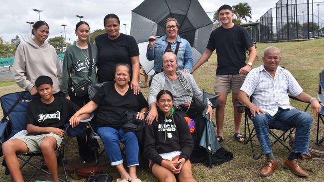 Members of the Singapu family from Cairns and Brisbane at the Queensland Country Rugby Championships in Rockhampton on June 29, 2024.