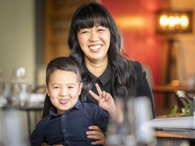 Bianca Welsh with son Claude, 4. Picture: Rob Burnett