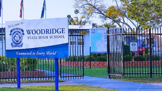 Woodridge State High School parents have expressed concern about not being informed of the details that triggered a lockdown at the school this week. Picture: The Courier-Mail