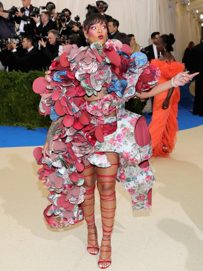 Rihanna attends the “Rei Kawakubo/Comme des Garcons: Art Of The In-Between” Costume Institute Gala at Metropolitan Museum of Art on May 1, 2017 in New York City. Picture: Getty