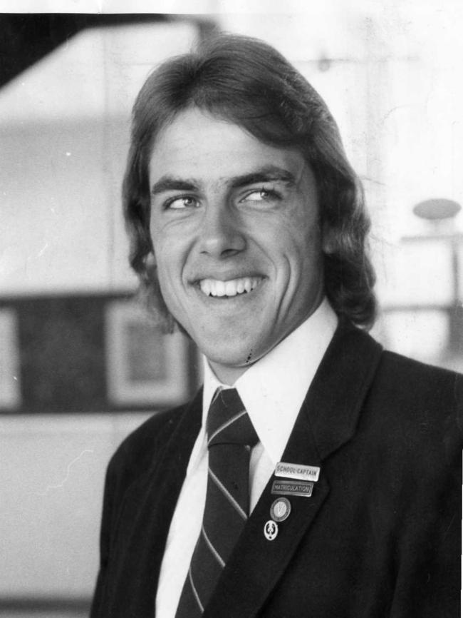 Former Norwood and West Torrens captain Neville Roberts wearing his Henley High School uniform during the 1970s.