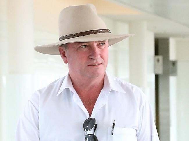 EMBARGOED FOR PRINT - NOT FOR ONLINE TIL MARCH 3, 2018 Former Deputy Prime Minister Barnaby Joyce and his pregnant partner Vikki Campion pictured at Canberra airport. Picture: Kym Smith