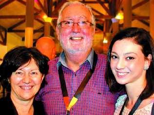 ALL IN THE FAMILY: Erika Adams, left, Michael Adams and Caroline Atkinson, of LJ Hooker Twin Waters, at the national summit at Novotel Twin Waters Resort.