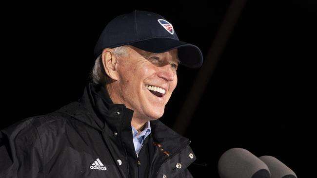 Joe Biden speaks at Franklin Delano Roosevelt Park in Philadelphia, Pennsylvania. Picture: AFP