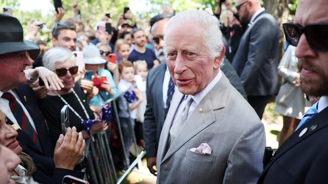 King Charles greets fans. Picture: Rohan Kelly