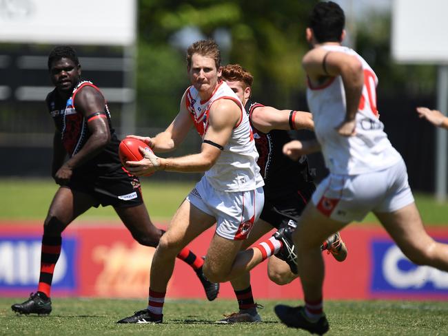 Waratah and Tiwi Bombers will face off at Gardens Oval tonight in the postponed Round 13 match. Picture: Felicity Elliott/AFLNT Media