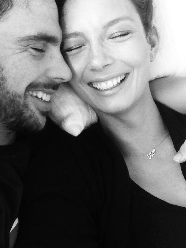 Ricki-Lee Coulter and husband Richard Harrison in home isolation Source: Instagram