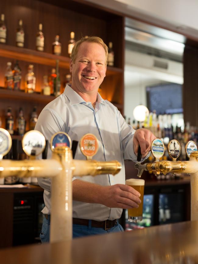 Nick Gregorski behind the bar.