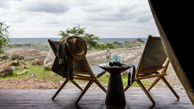 Tent with a view at Sanctuary Kichakani Serengeti Camp.