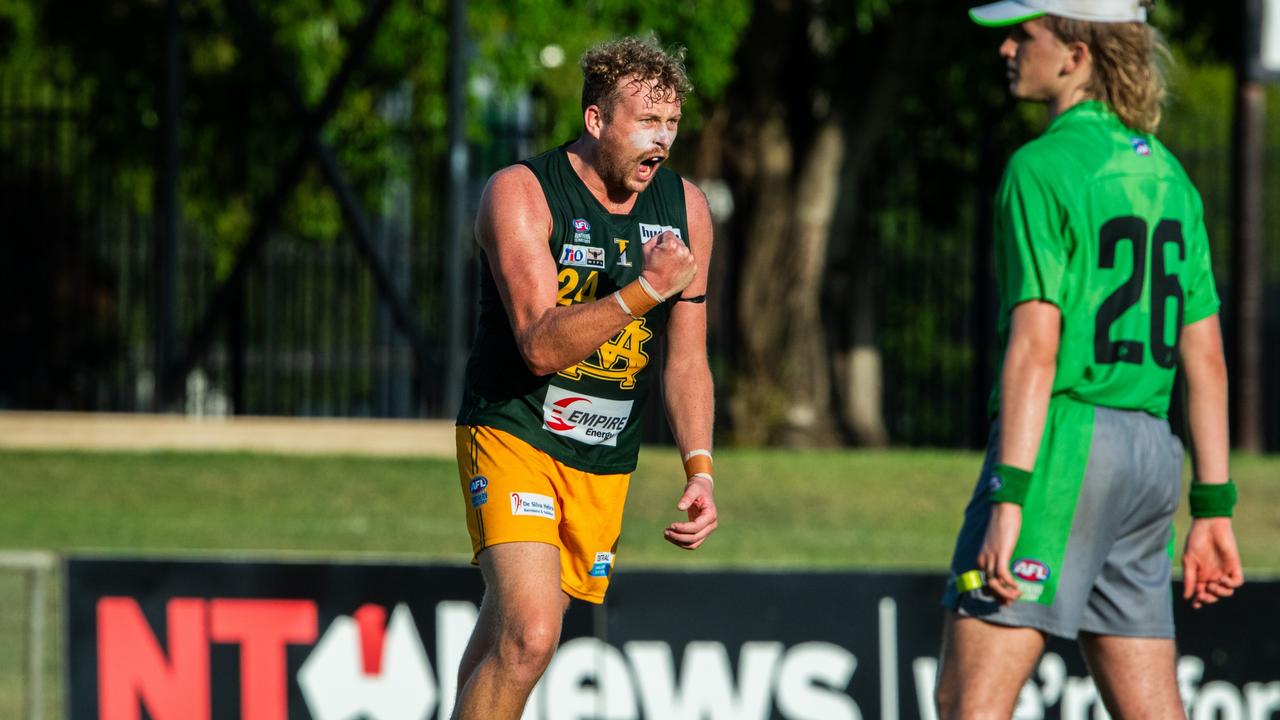 St Mary’s star Jackson Calder dominated Friday’s game with a career-best haul inside 50. Picture: Pema Tamang Pakhrin