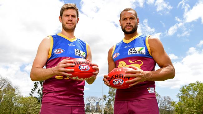 Brisbane recruits Grant Birchall and Cameron Ellis-Yolmen. Picture: Getty Images