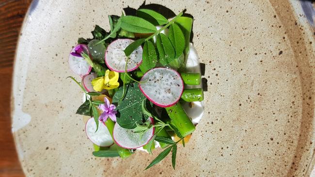 Dishes at Mount Lofty Ranges Vineyard in the Adelaide Hills.