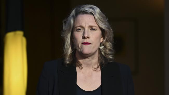 Minister for Home Affairs and Cyber Security Clare O'Neil holds a press conference at Parliament House in Canberra on June 15. Picture: NCA NewsWire / Martin Ollman