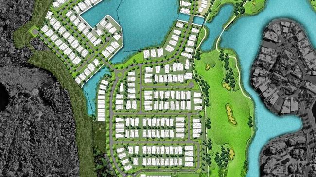 Residential development plans for Pelican Waters Golf Club were approved before new owner Palm Lake Group bought the property. Picture: Contributed