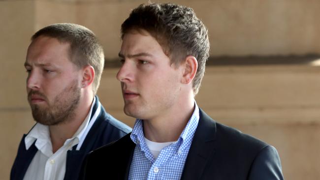 Reece Watherston, right, told his trial he had acted in self-defence. Picture: Kelly Barnes/AAP