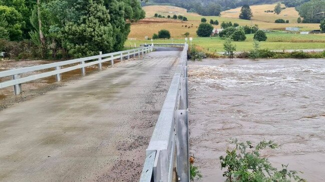 Flooding at Gunns Plains. Picture: Clinton Cantwell