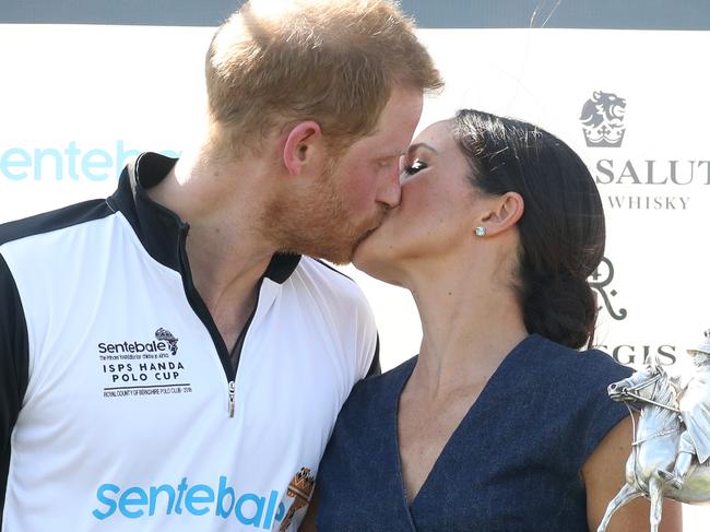 This tender lip-lock between the Sussexes made headlines around the world. Picture: Chris Jackson/Getty Images