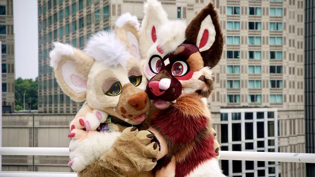 Furries, who sometimes gather at conventions, are distinct from therians, who psychologically identify as a non-human animal. Picture: Agnes Bun/AFP