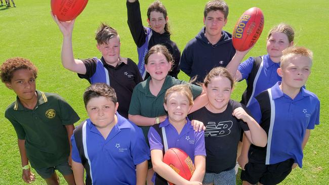 Northern Stars were created to consolidate numbers in the northern suburbs. The kids pictured are from u/10,u/12 and u/14. Picture: Mark Wilson