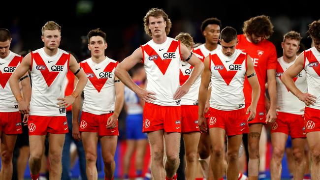 The Swannies left their run a little late. Picture: AFL Photos/Getty Images