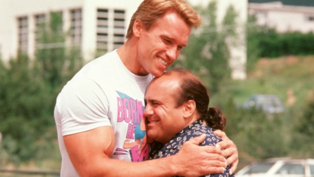 Arnold Schwarzenegger and Danny DeVito in “Twins”.