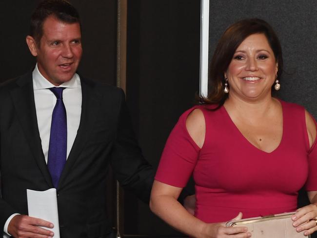 Premier Mike Baird with his wife Kerryn. Picture: AAP