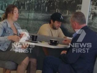 First pictures of Barnaby Joyce's new born son Sebastian. Picture: Seven News