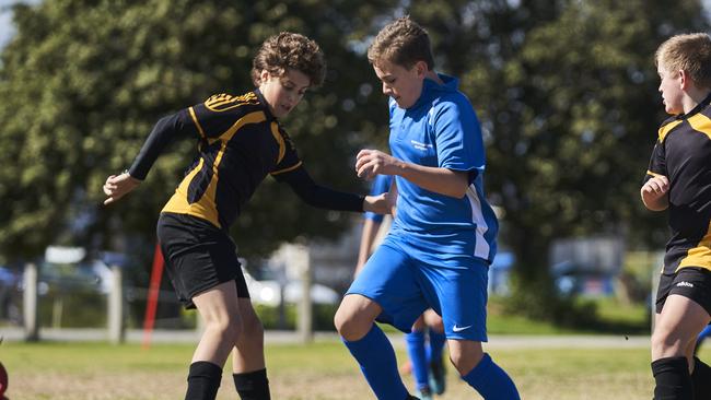 North Eastern versus Hills in the Country Year 7 Boys SAPSASA at Barratt Reserve in West Beach. Picture: MATT LOXTON