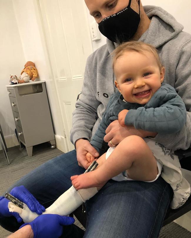 Gary Ablett's son gets some new boots.