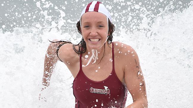 Swim star Lani Pallister won the surf race at the Interstate championships. Pic Harvie Allison