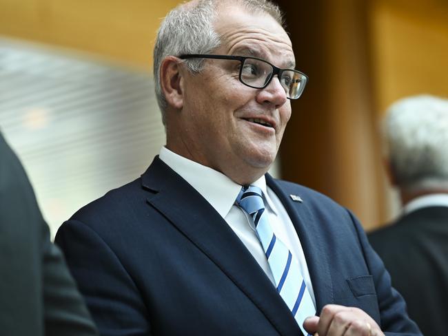 Scott Morrison’s unpopularity helped Mr Albanese secure victory for Labor, the report has found. Picture: NCA NewsWire / Martin Ollman