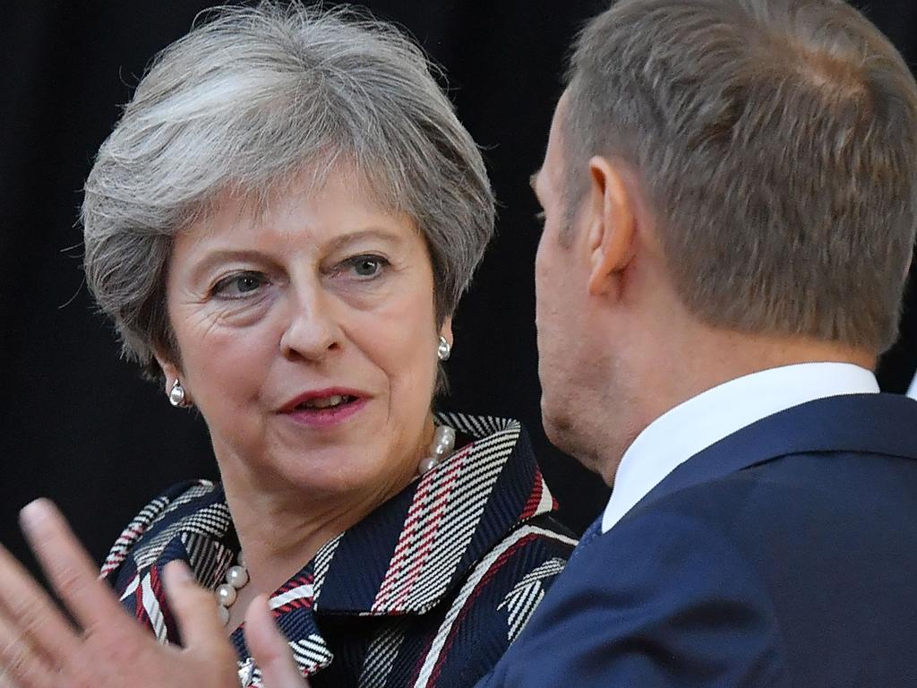 European Council President Donald Tusk says there won’t be any new deal for Britain's Prime Minister Theresa May. Picture: AFP
