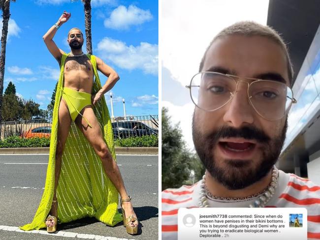 Author and activist Deni Todorovič has responded to criticism of their fronting a campaign for one of Australia’s most iconic swimwear brands, pointing out that 'some women have penises'. Picture: Instagram