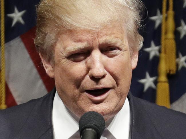 Republican presidential candidate Donald Trump speaks at a rally, Wednesday, Sept. 28, 2016, in Council Bluffs, Iowa. (AP Photo/John Locher)