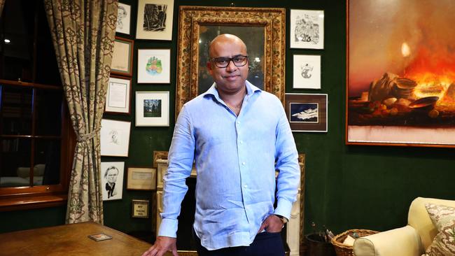 Steel baron Sanjeev Gupta pictured in 2017 at his Bellevue Hill property in Sydney's east. Picture: John Feder/The Australian.