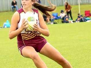 TITLE SUCCESS: Georgia Bartlett was part of Queensland's successful under-15 team which won the recent touch football national championships. Picture: Contributed