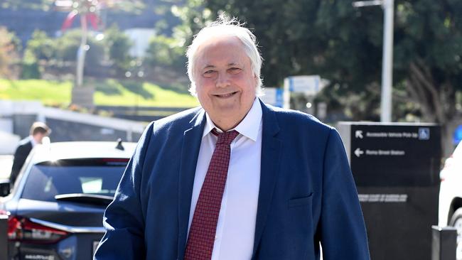 Businessman Clive Palmer arrives to the District Court in Brisbane, Wednesday, July 24, 2019. Liquidators are trying to claw back $200 million in claims owed by Mr Palmer over the collapse of Queensland Nickel. (AAP Image/Dave Hunt) NO ARCHIVING.