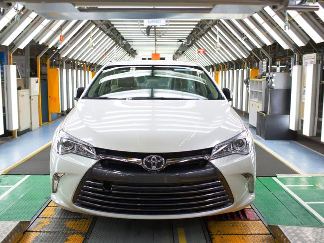 Popular model ... the Toyota Camry coming off the line at the company's Altona factory.