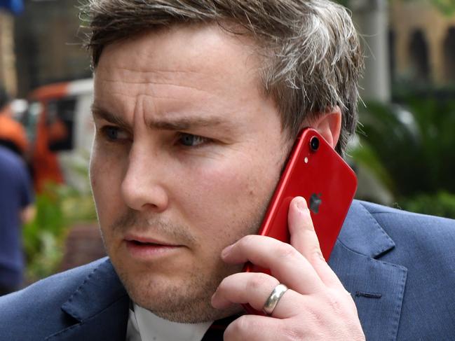 Adam Cranston arrives at the Supreme Court in Sydney, Friday, December 6, 2019. Adam and Lauren Cranston are due to be arraigned for trial over their alleged role in an ATO tax fraud scheme. (AAP Image/Peter Rae) NO ARCHIVING