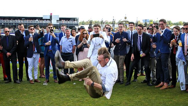 The Melbourne Cup - a perfect opportunity to dirty up your chinos. Picture: Mark Stewart