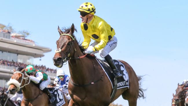 Last year’s Melbourne Cup winner Without A Fight is recovering from injury. Picture: George Sal/Racing Photos via Getty Images