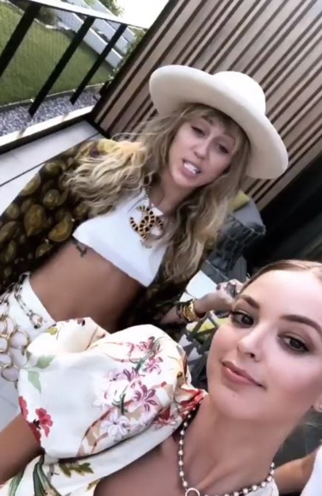 Miley Cyrus and Kaitlynn Carter (pictured). Picture: Instagram