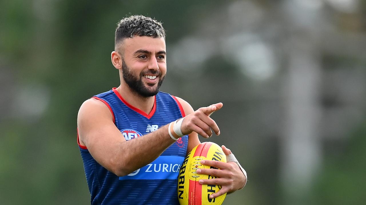 Melbourne defender Christian Salem is available to face Hawthorn on Saturday. Picture: Quinn Rooney / Getty Images